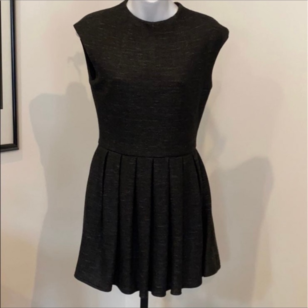 TALULAH Black Pleated Mini Dress